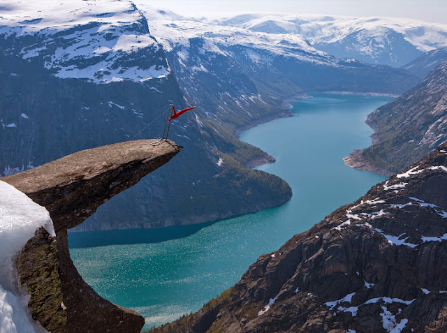Tongue of Troll in Norway. Tongue of Troll in Norway.