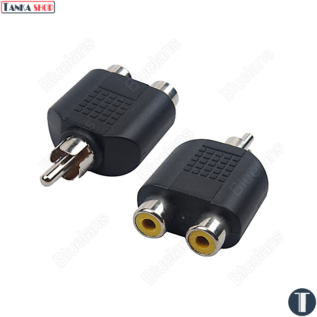 Jack gộp audio Jack gộp audio 2 đầu bông sen RCA sang 1 RCA Male