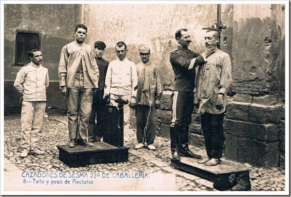 1905 talla de reclutas