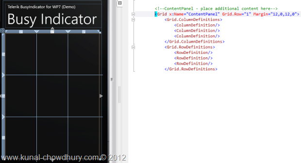 Create the UI by splitting the Grid into multiple Rows and Columns Create the UI by splitting the Grid into multiple Rows and Columns