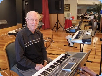 Peter Brophy played his Korg Pa900 for us. Photo courtesy of Dennis Lyons