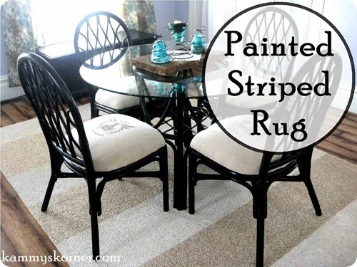 painting stripes on rug