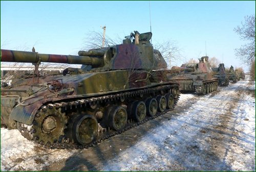 Украинские военные на учениях