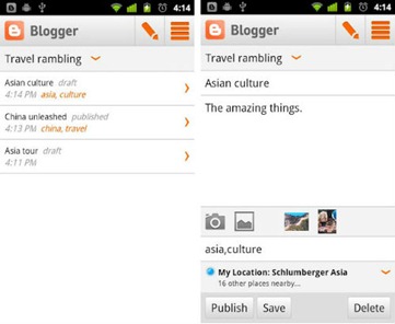 лучшее андроид приложение blogger