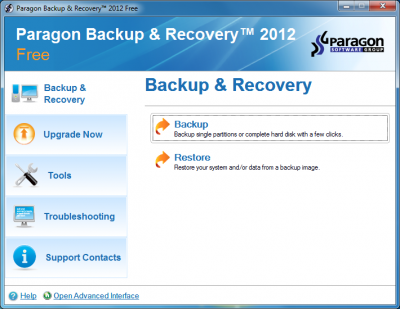 Paragon Backup & Recovery 2012 Free Version