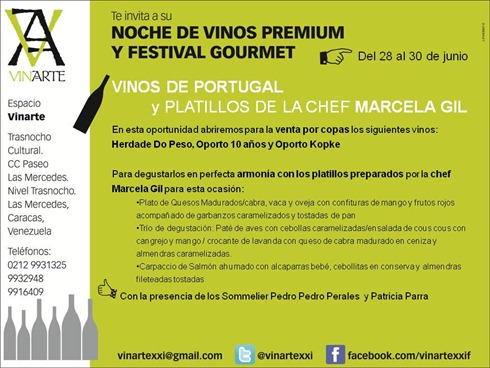 Noche de vinos premium y festival gourmet Junio 2012