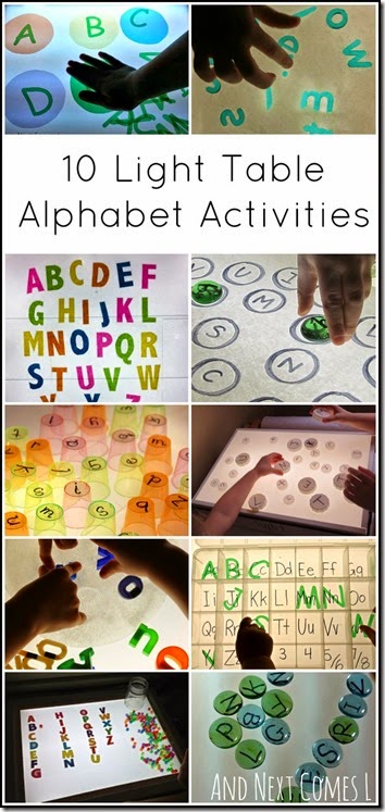 Use a light table to teach kids alphabet letters #preschool #alphabet Use a light table to teach kids alphabet letters #preschool #alphabet