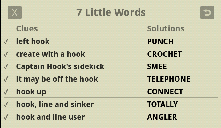 7 Little Words Daily Puzzle Answers