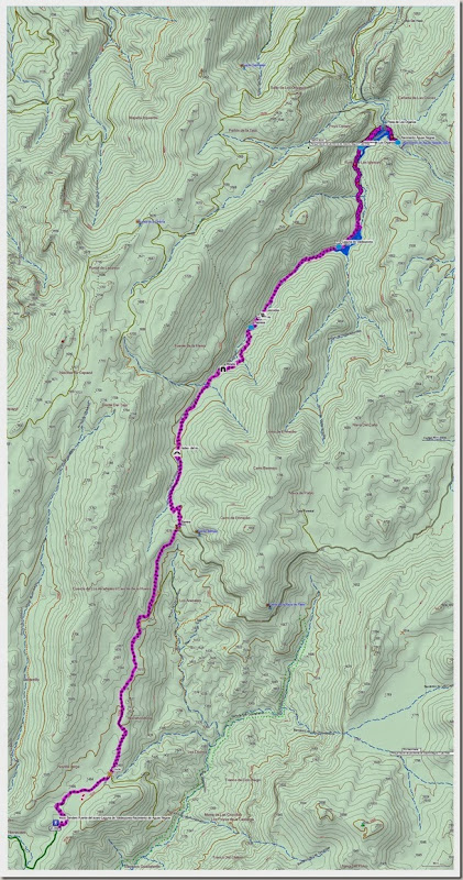 Fuente del acero-Laguna de Valdeazores-Nacimiento de Aguas Negras-mapa