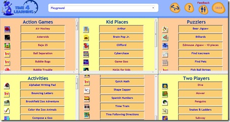 Time for learning playground page