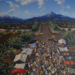 Carlos Aceituno (chileno)-Feria de san Fernando-99.5 x 80,5 cm-1995