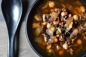 Recipe: Chorizo Soup with Shiitake Mushrooms &#038; Chickpeas
