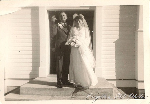 Wedding snapshot October 21 1944 Winnipeg Antiques