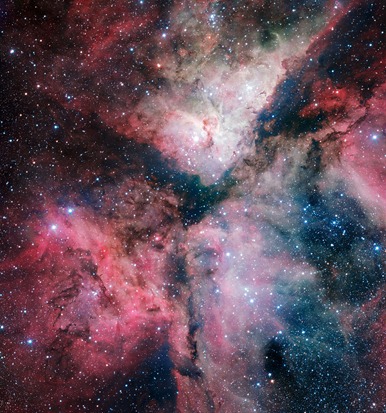 a Nebulosa Carina obtida pelo VST Survey Telescope