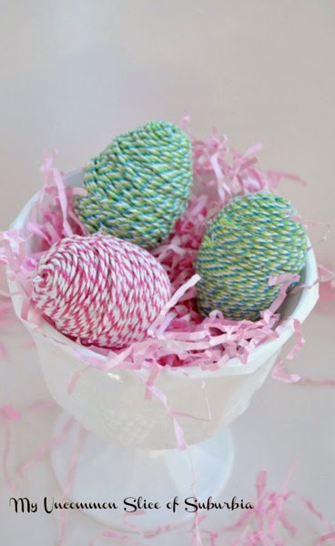 Bakers twine wrapped eggs