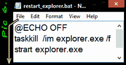 Exit and Restart explorer.bat
