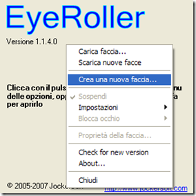 EyeRoller Crea una nuova faccia