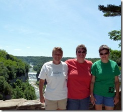 Syl, Gin and Pam at Inspiration Point in Letchworth