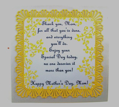 Yellow Mother's Day Card1