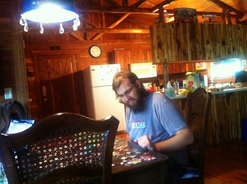 Paul Working on His Puzzle