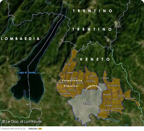 recioto valpolicella mappa