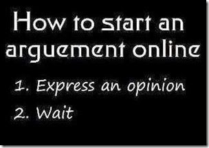 how to start an aguement online