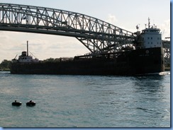 3660 Ontario Sarnia - Blue Water Bridge over St Clair River - John D. Leitch lake freighter