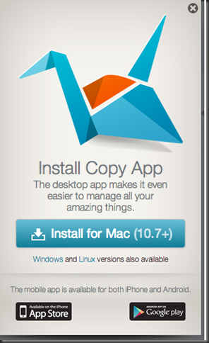 Install copy app
