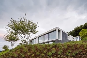 Courtyard Houses / Think Architecture fachada-hormigon