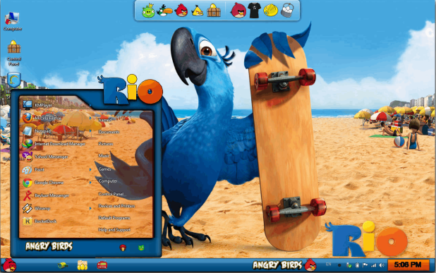 Angry Birds Skin Pack for Windows 7 Download