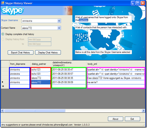 SkypeHistoryViewer