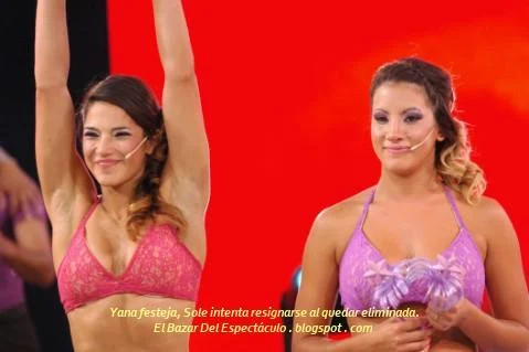 Yana festeja, Sole intenta resignarse al quedar eliminada..JPG