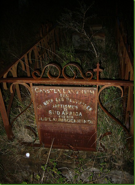 Carsten Langhein, Grave, Frankfort Eastern Cape