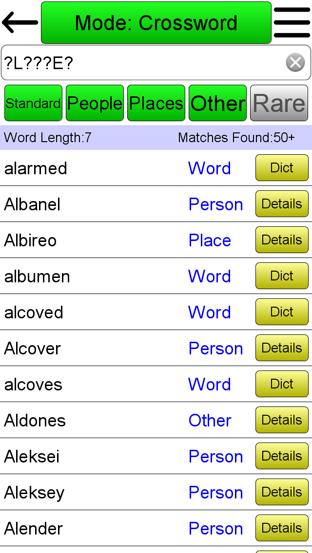 Android application Crossword Solver + screenshort