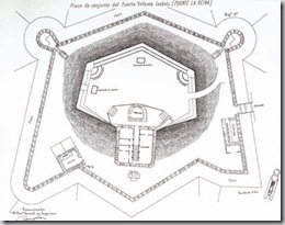 Plano antiguo del Fuerte Infanta Isabel