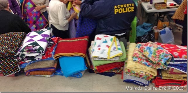 1213 quilts waiting for Police