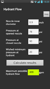 FireFighter CalcTool Screen 3