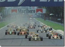 La partenza del gran premio del Messico 1990