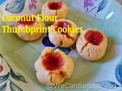 Coconut Flour Thumbprint Cookies