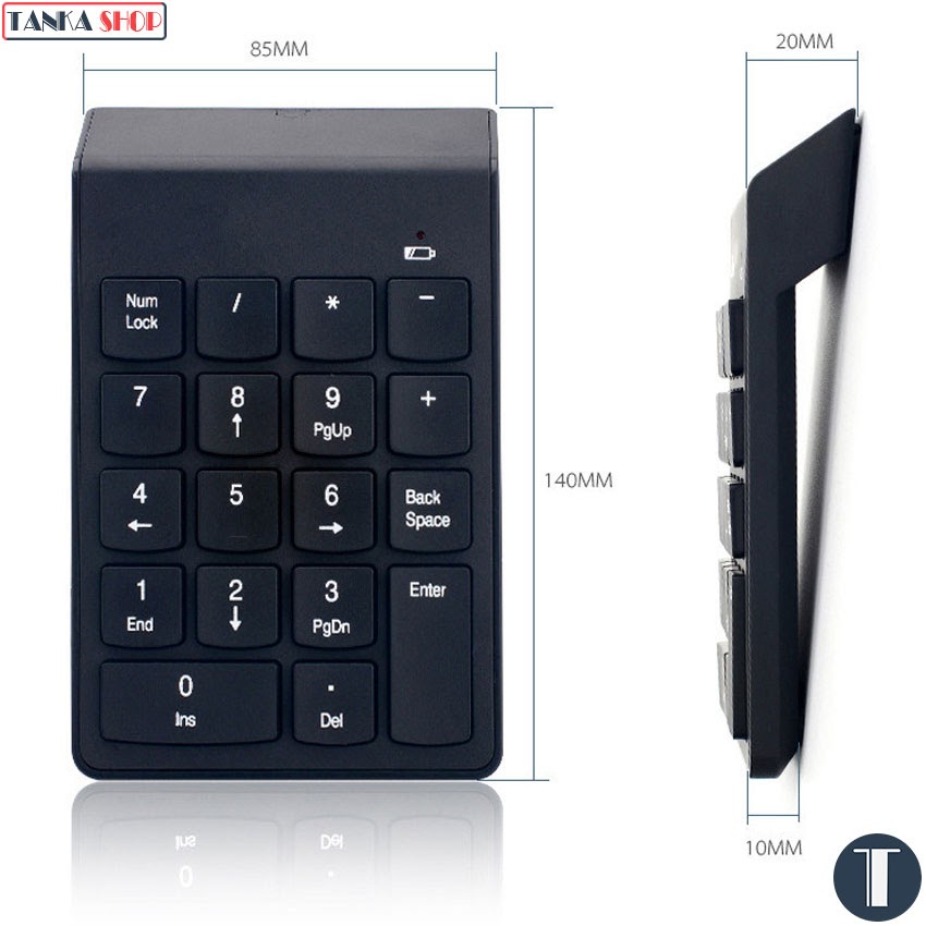 Bàn phím số không dây cho laptop Mini Number Keyboard Bàn phím số rời cho laptop