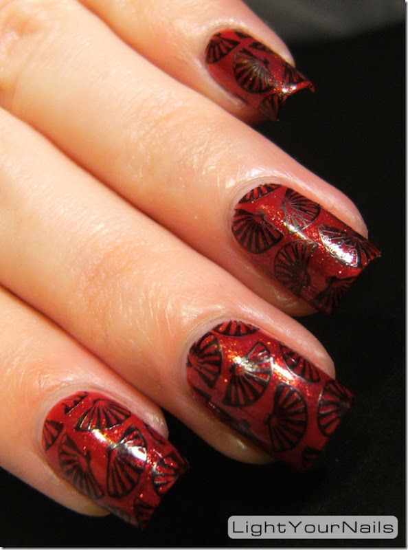 Jade Magma stamping nail art