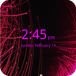 Pink Digital Clock Widget