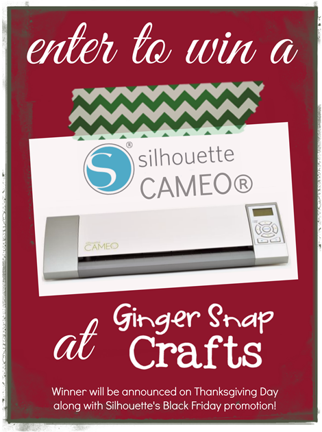 Silhouette Cameo Giveaway at GingerSnapCrafts.com #spon