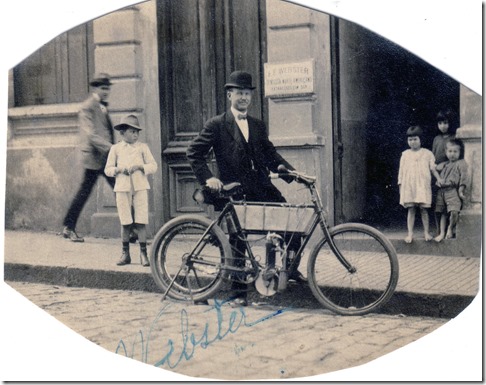 Frederick Emory Webster and Bike 