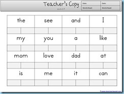 You Can Read Sight Words Word Count Assessment3
