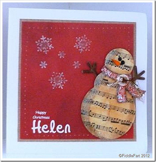 Music Snowman Christmas Card
