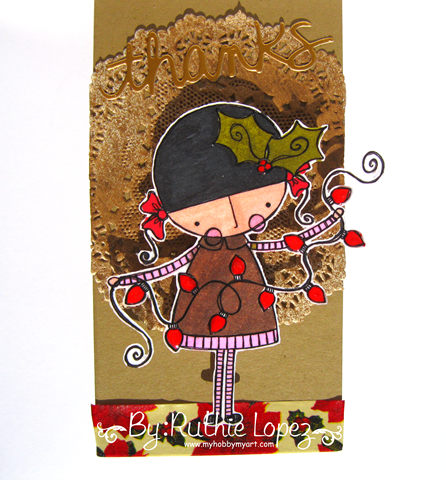 Dilly Beans - #509- Amalia's Christmas Lights -Bolsa de regalo decorada - Ruthie Lopez 2