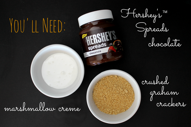 Easy S'more Dip Ingredients at GingerSnapCrafts.com #spreadpossibilities #hersheysheroes #sponsored