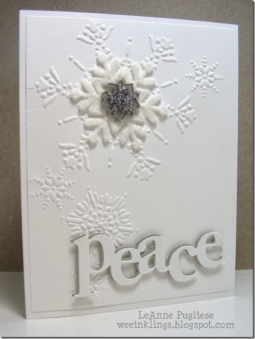 LeAnne Pugliese WeeInklings Merry Monday 85 White on White Christmas Card