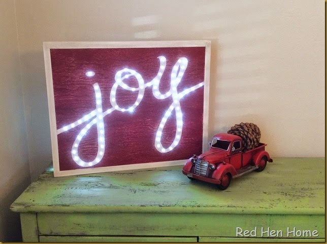 Red Hen Home lighted joy